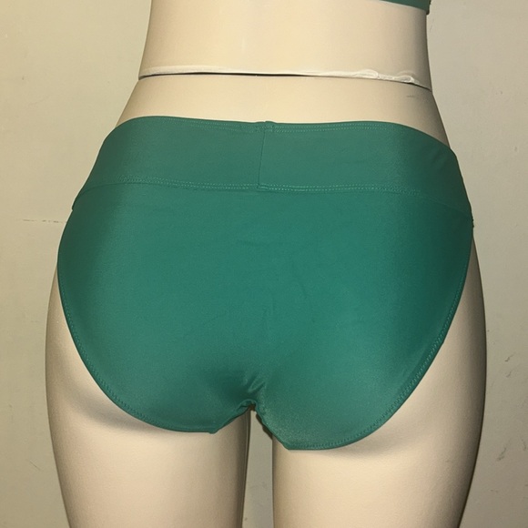 Aerie Green Triangle Banded Bikini Top & Bottom Bikini Set Size S - Picture 5 of 9